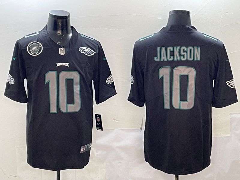 Men Philadelphia Eagles #10 Jackson 2025 Nike Fashion Impact Black Limited NFL Jersey style 6